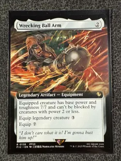 MTG - Wrecking Ball Arm (Extended Art) 128 - Commander: FINAL FANTASY NM - Image 1
