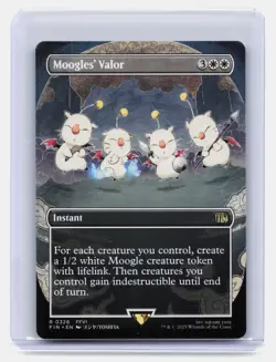 Moogles' Valor (Borderless) Magic The Gathering FINAL FANTASY #326 Rare - Image 1