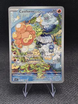 Pokemon Surging Sparks Castform Sunny Form TCG Card Illustration 195/191 - Image 1