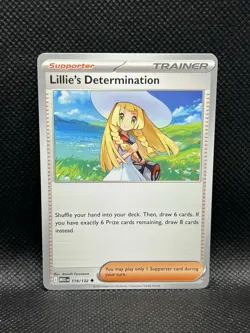 Lillie’s Determination 119/132 Mega Evolution ME1 Pokemon Trainer Supporter TCG - Image 1