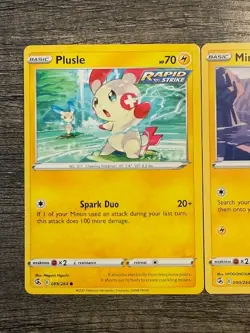 2 POKEMON CARDS : RAPID STRIKE PLUSLE 089/264 & MINUN 090/264 LP-NM 2021 - Image 2