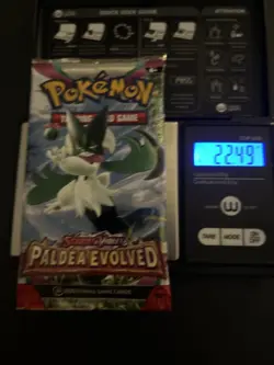 Heavy 22.49g Pokemon Sealed Paldea Evolved Booster Pack - Image 1