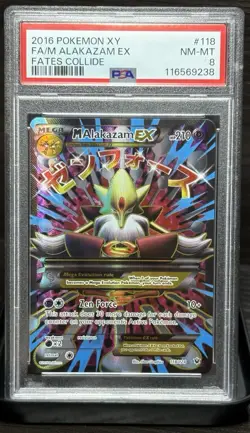Pokemon TCG M Alakazam EX Full Art 118/124 Fates Collide - PSA 8 NM-MT - Image 1