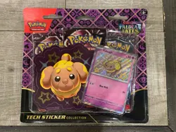 Pokemon Scarlet & Violet Paldean Fates - Fidough Tech Sticker Collection Sealed - Image 1