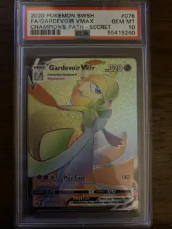 2020 Pokemon SWSH FA/Gardevoir VMAX PSA 10 Champions Path Secret #076 - Image 1
