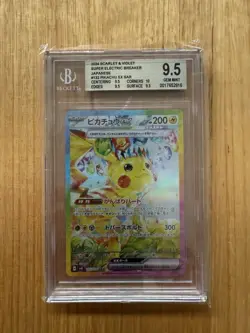 BGS 9.5 Pikachu ex #132/106 Super Electric Breaker SV8 SAR Holo Japanese Pokemon - Image 1
