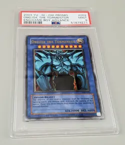 2003 Yu-Gi-Oh Eng. Game Boy Advance Promo #GBI-002 Obelisk the Tormentor PSA 9 - Image 1