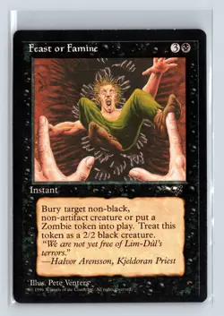FEAST OR FAMINE - MTG Magic the Gathering Card - Alliances - Common - Image 1