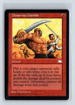 DESPERATE GAMBIT - MTG Magic the Gathering Card - Weatherlight - Uncommon - Image 1