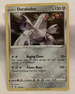 Pokemon TCG Duraludon 2020 Vivid Voltage Cosmos Holo Rare Card #129/185 - Image 1