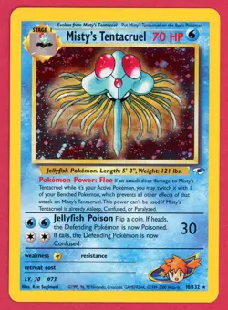 Pokemon TCG Misty's Tentacruel Holo Rare Card 10/132 Gym Heroes NM - Image 1