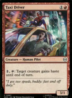 MTG Magic the Gathering Spider-Man Base Common 97 Taxi Driver - Image 1