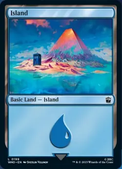 Island (0199) - Foil, Commander: Universes Beyond: Doctor Who NM x 1 MTG - Image 1