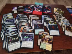 40 MtG Spider-Man Lot of Blue Common, Uncommons, Land, Legendary, 1 Foil SPM 045 - Image 1