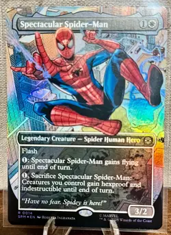 Spectacular Spider-Man Borderless Foil - Spider-Man MTG Magic - 0014 - Image 1