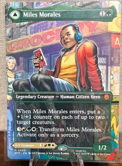 Miles Morales (0200) (Borderless) Marvel's Spider-Man Non-Foil MTG NM - Image 1