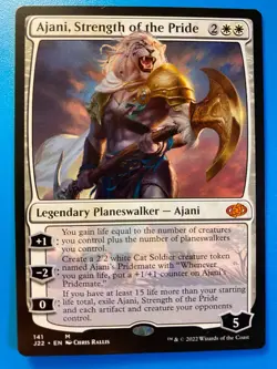 MTG 1x Ajani, Strength of the Pride 141 Jumpstart 2022 Magic the Gathering x1 NM - Image 1