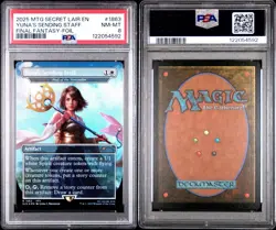 2025 MTG Secret Lair Final Fantasy FFX EN Yuna’s Sending Staff Foil PSA 8 NM - Image 3