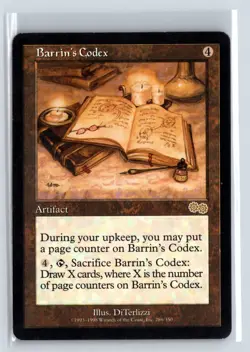 (5X) Barrin's Codex Urza's Saga Rare - MTG Magic the Gathering Card - Image 1