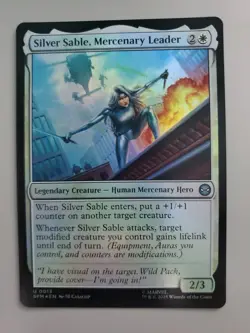 MTG Silver Sable, Mercenary Leader Marvel's Spider-Man Foil Uncommon - Image 1