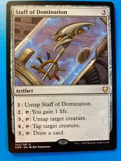 MTG 1x Staff of Domination # 343 Commander Legends Magic the Gathering x1 NM - Image 1