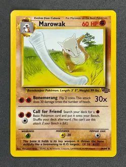 Marowak 39/64 Base Set Series Jungle UNCOMMON POKEMON CARD 1999 - NM - Image 1