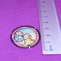 Alolan Sandshrew Pokemon Manhole Type Seal Sticker Nintendo Japanese F/S - Image 2
