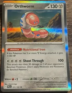 Orthworm 151/193 Rare Holo Paldea Evolved Pokemon NM/M (L) - Image 1