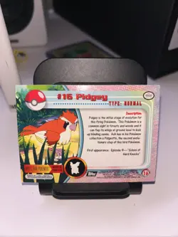 1999 Topps Pokemon Series 1 TV Animation Edition Pidgey Holo Black Logo - Image 2