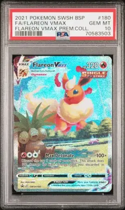 PSA 10 Flareon VMAX - SWSH180 - Black Star Promo - Pokemon - Read Description - Image 1