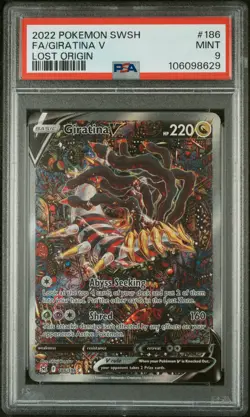 Pokemon 2022 Giratina V 186/196 Alt Art Lost Origin PSA 9 - Image 3