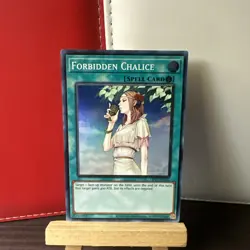 Yugioh Forbidden Chalice OP19-EN011 Super Rare NM + BONUS HOLO - Image 1