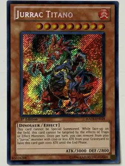 Yugioh Jurrac Titano HA03-EN039 Secret Rare 1st Ed LP - Image 1