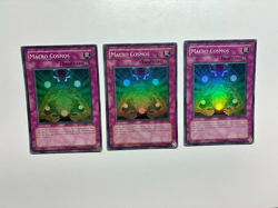 USA SELLER YuGiOh 3 X Macro Cosmos - DR04-EN237 - Super Rare Playset VLP - Image 2