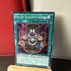 Yugioh Pot of Acquisitiveness INOV-EN065 Super Rare 1st Edition Near Mint +BONUS - Image 1