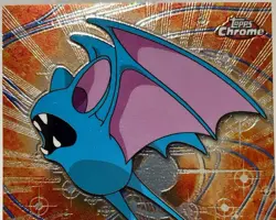 ZUBAT #41, Series 1 - 2000, Topps TV Animation Edition Chrome Pokemon Card - Image 5