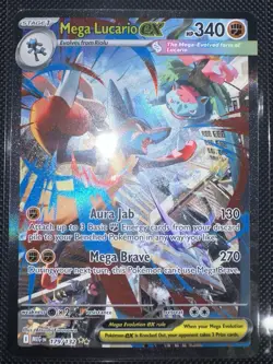Mega Lucario Ex 179/132 SIR NM Mega Evolution Pokemon Card - Image 1