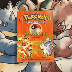Pokemon TCG Base Brushfire Theme Deck Box 1999 - EMPTY BOX ONLY (No Cards) - Image 1