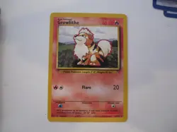 Growlithe 28/102 Uncommon Base Set Shadowless Pokemon Card - Image 1