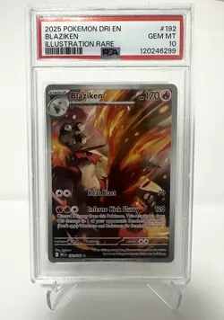 PSA 10 Blaziken (Illustration Rare) Destined Rivals 192/182 Pokemon Card - Image 1