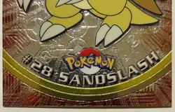 SANDSLASH #28, Series 1 - 2000, Topps TV Chrome Animation Edition Pokemon Card - Image 3