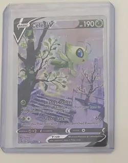 Pokemon TCG SWSH Fusion Strike Celebi v Alt Art Holo Ultra Rare Card 245/264 - Image 1