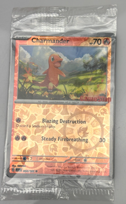 Charmander - 004/165 - Pokemon 151 GameStop Exclusive Holo Rare Card SEALED NM - Image 1