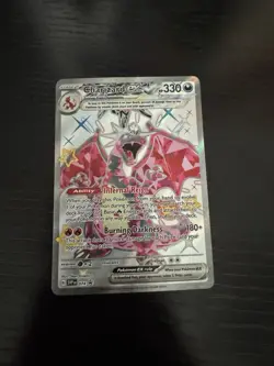 Pokemon TCG Charizard EX SVP Black Star Promo 074 Rare Holo Card Paldean Fates - Image 1