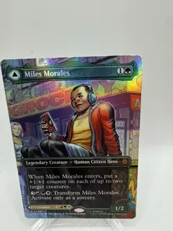 NM Borderless Foil Miles Morales, MTG, Marvel's Spider-Man, Magic, 200 - Image 1