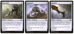 MTG - 3 x FOIL Living Weapons - Artifact Equipment - Double Masters (2XM) - M/NM - Image 1