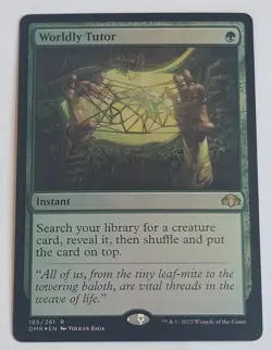 Worldly Tutor (Foil) - NM - Dominaria Remastered - DMR 185 - MTG - Magic - Image 1