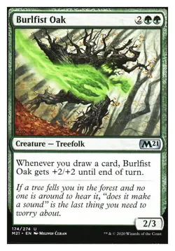 Burlfist Oak Core Set 2021 MTG - NM+ - Image 1