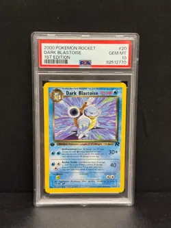 2000 Pokemon Dark Blastoise 1st Edition Non Holo 20/82 Team Rocket ENG PSA 10 - Image 1