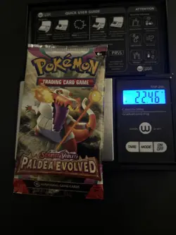 Heavy 22.46g Pokemon Sealed Paldea Evolved Booster Pack - Image 1